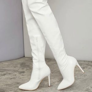 Vegan Leather Stiletto Boots